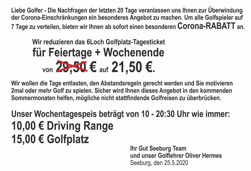 Golf-Rabatt sw