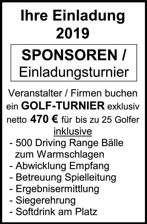 Sponsoren Einladungsturnier